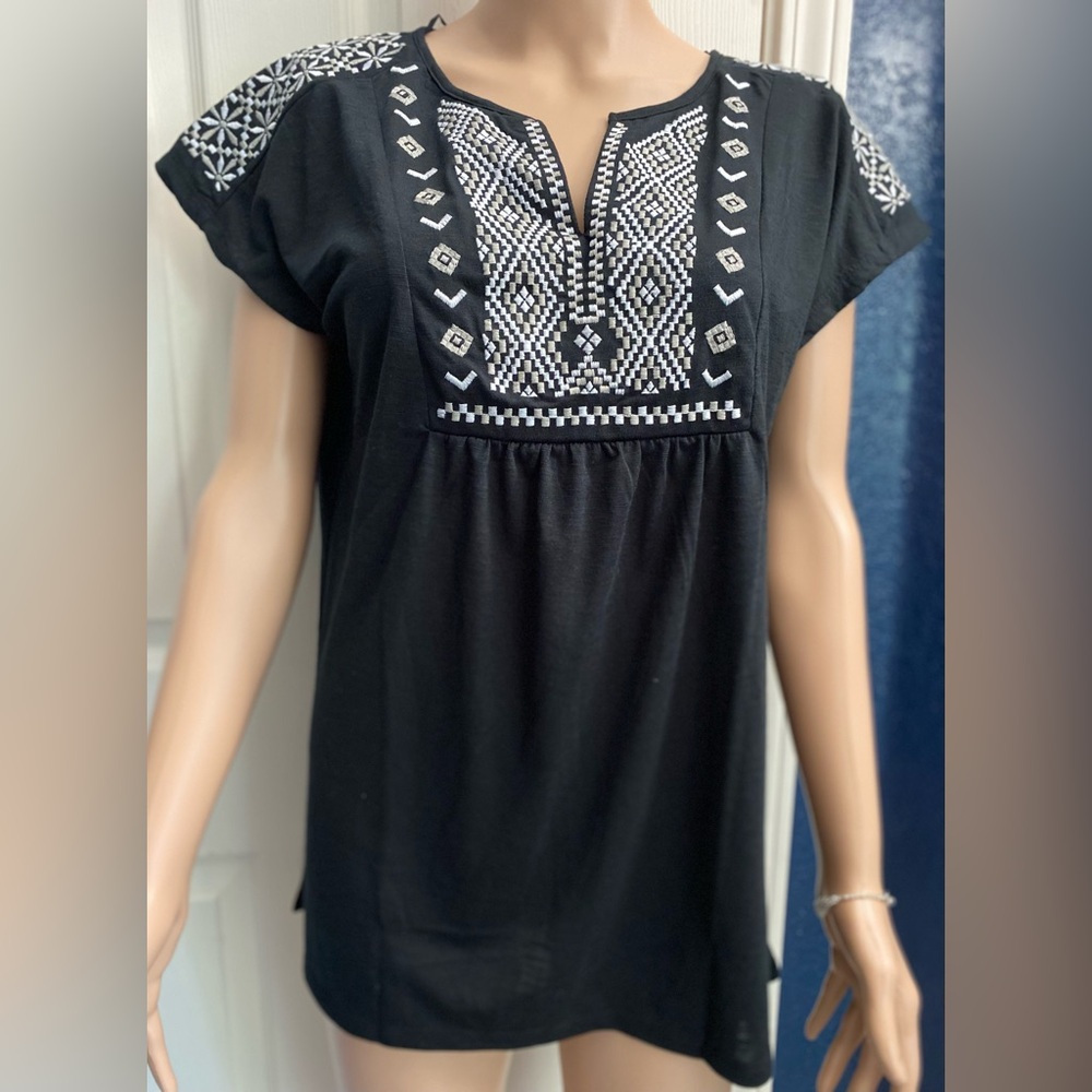 Embroidered Black blouse